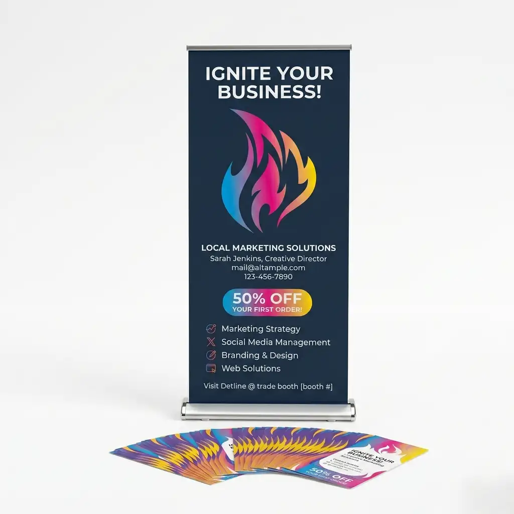 Retractable Banner Stand 33x80